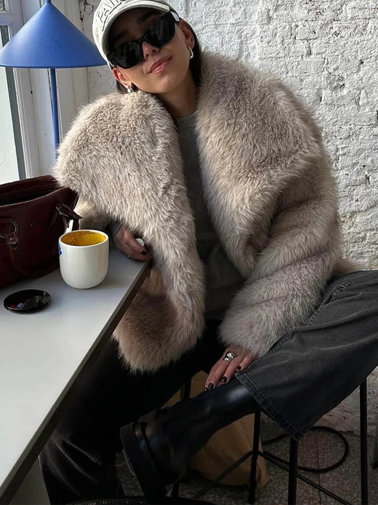 Iconic Cropped Faux Fur Jacket