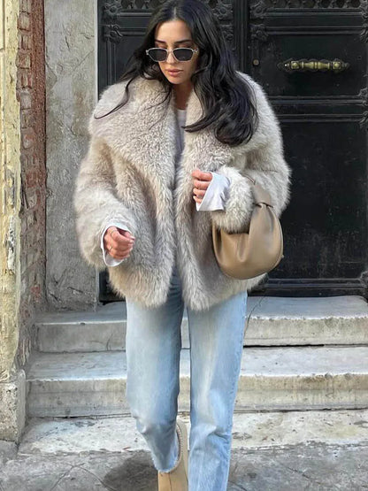 Iconic Cropped Faux Fur Jacket