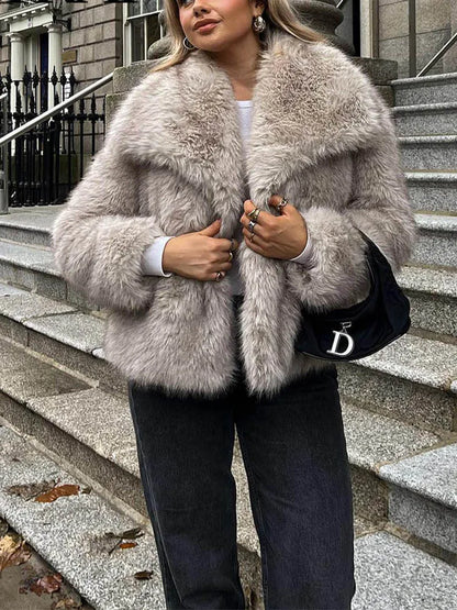 Iconic Cropped Faux Fur Jacket
