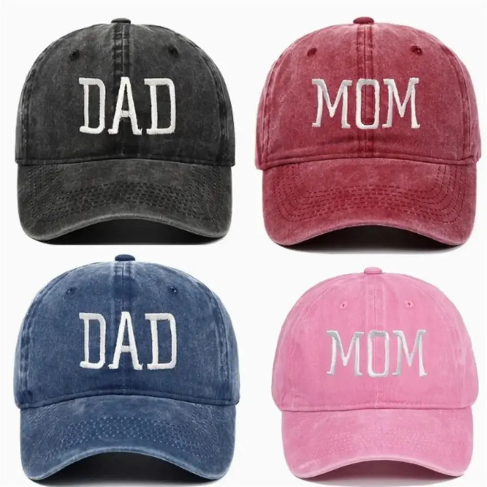 Dad & Mom Embroidery Cotton Baseball Cap