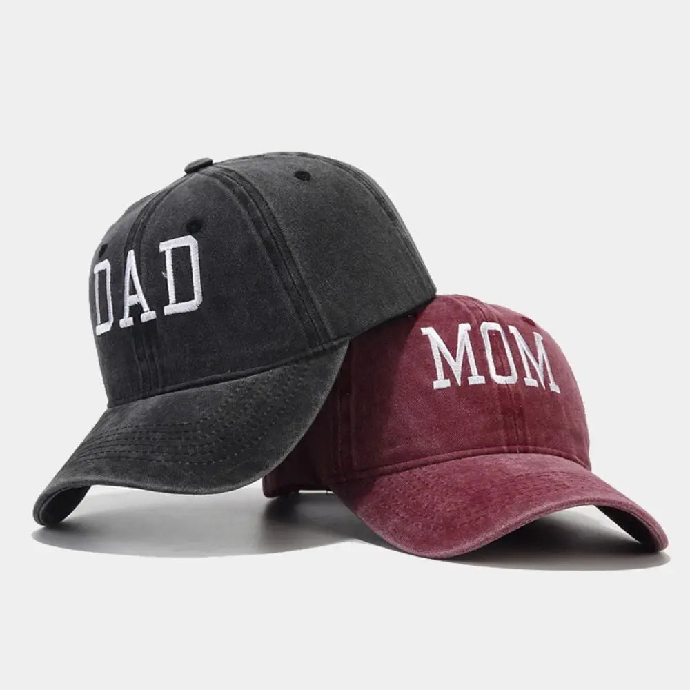 Dad & Mom Embroidery Cotton Baseball Cap