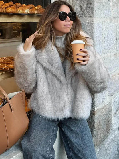Iconic Cropped Faux Fur Jacket